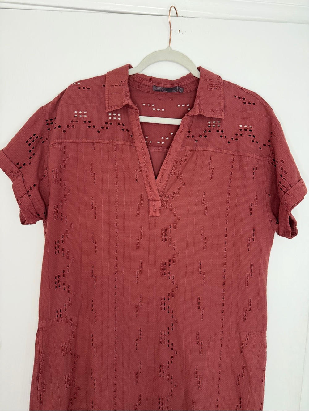 PrAna Ladyland Dress Vino Eyelet Short Sleeve - Picture 5 of 11